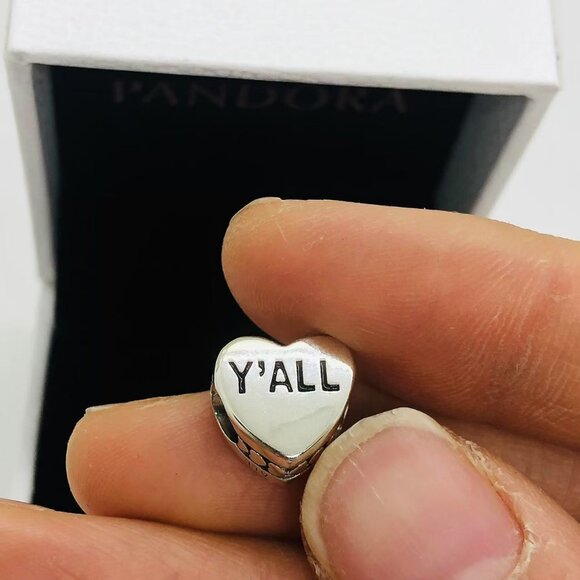 ✨🔥Pandora Y'ALL Kentucky Map Heart Charm Bead S925 Sterling Silver Jewelry - Picture 2 of 5